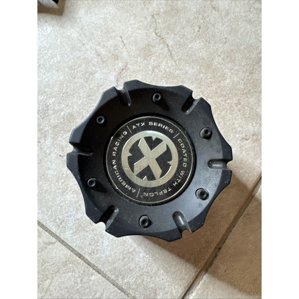 American Racing 1342106018 ATX Artillery 3.42" Snap In Black Teflon Center Cap